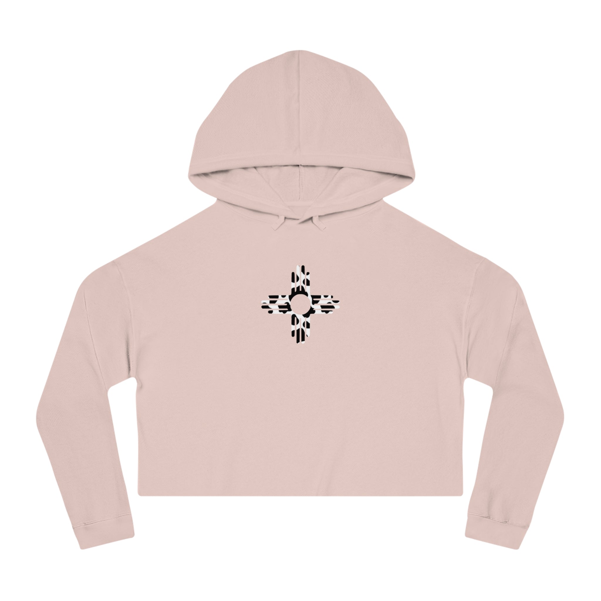 Zia Sun, Cow Print - Cropped Hoodie