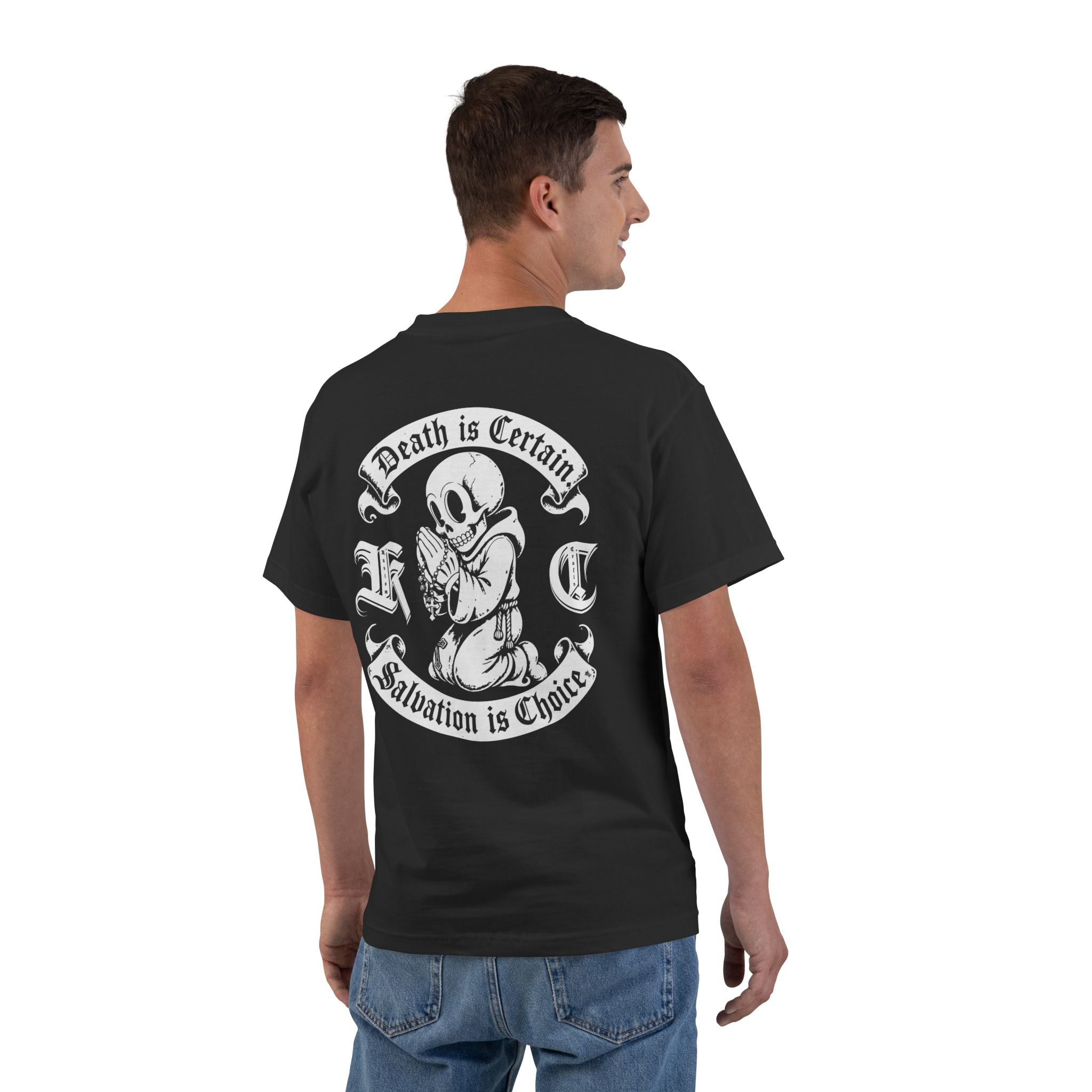 Death Is Certain Salvation Is Choice Graphic T-Shirt — Streetwear
