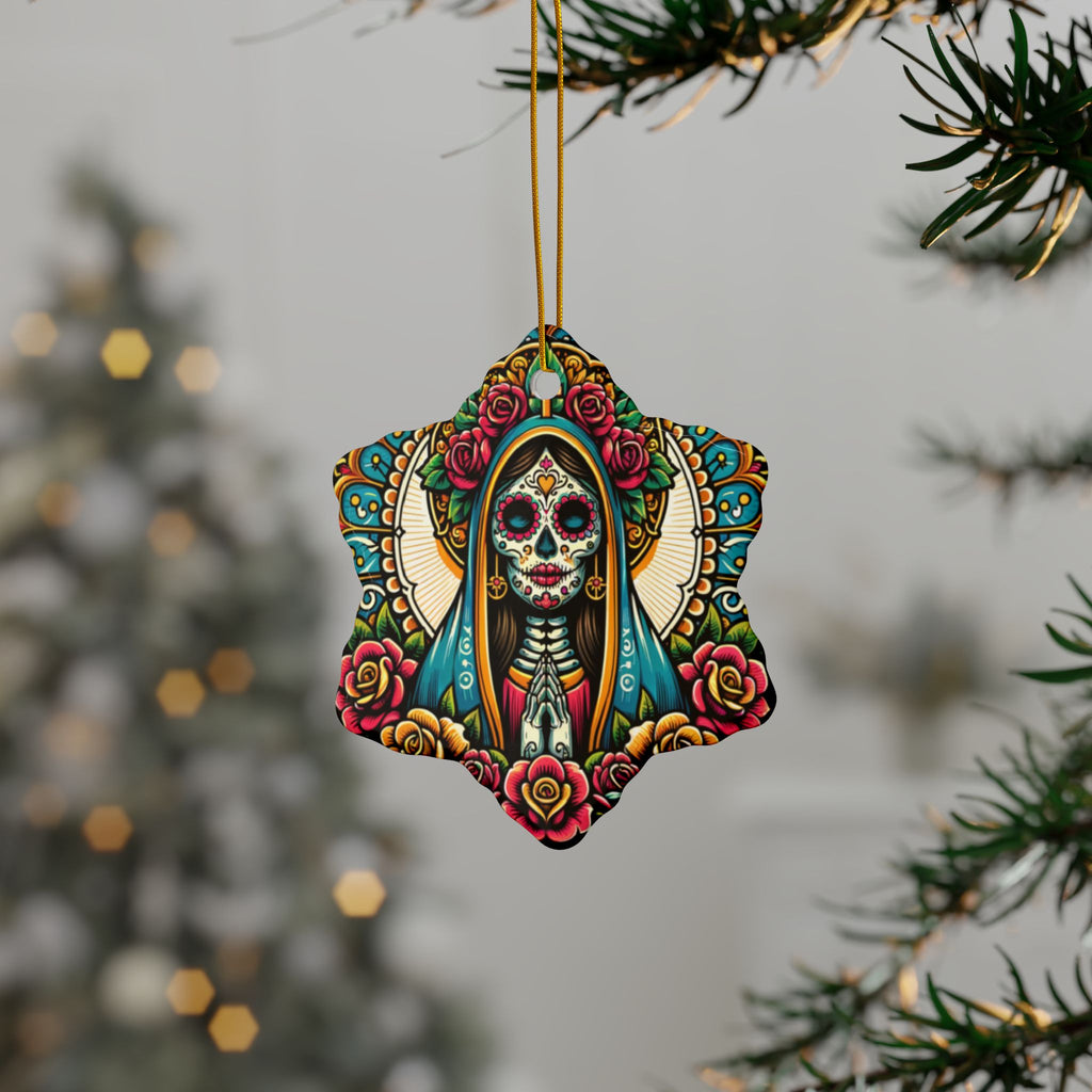 Ceramic Ornament - Dia de los Muertos Virgin Mary