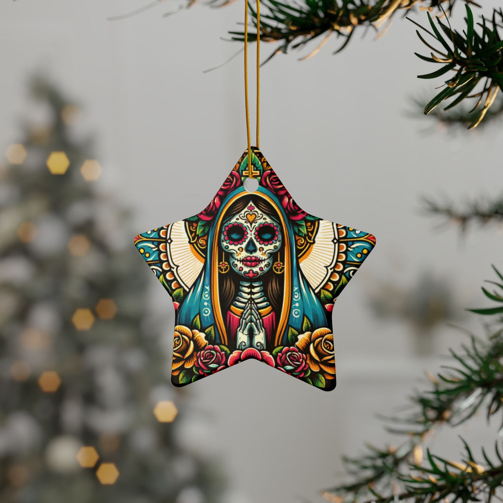 Ceramic Ornament - Dia de los Muertos Virgin Mary