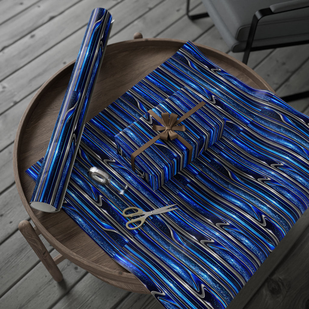 Candy Paint Blue Wrapping Paper