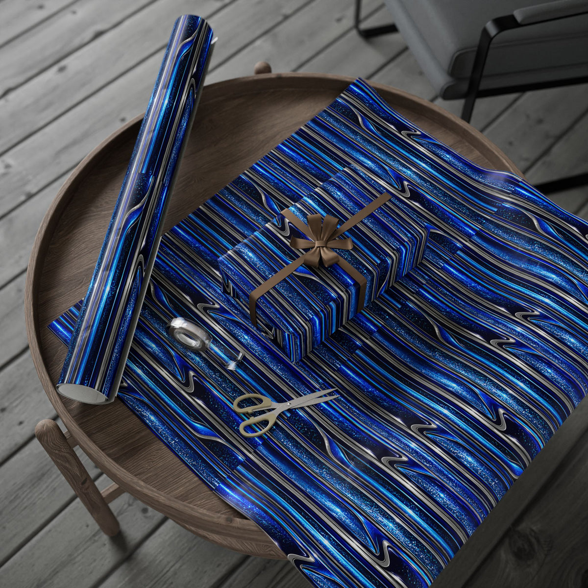 Candy Paint Blue Wrapping Paper