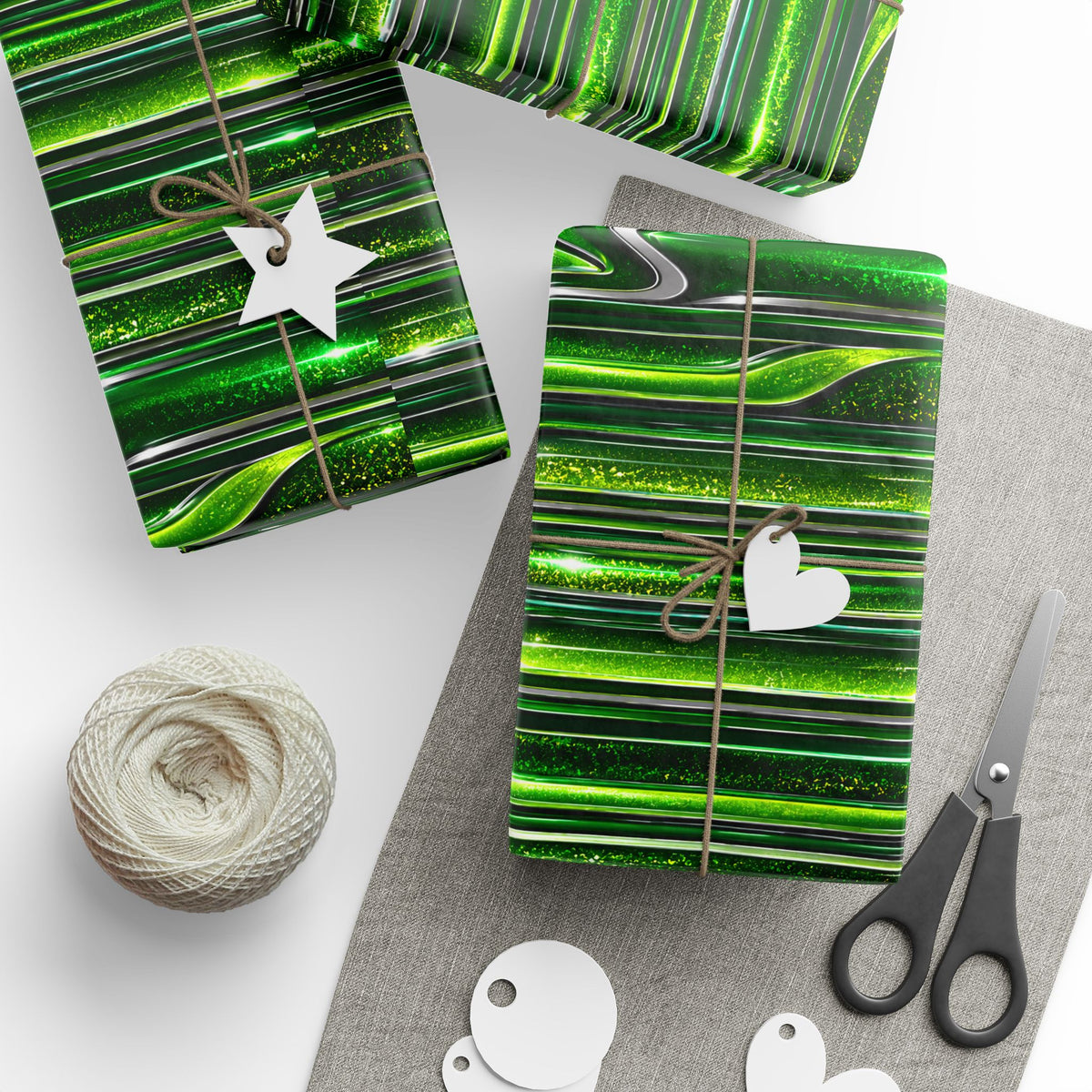 Candy Apple Green Wrapping Paper