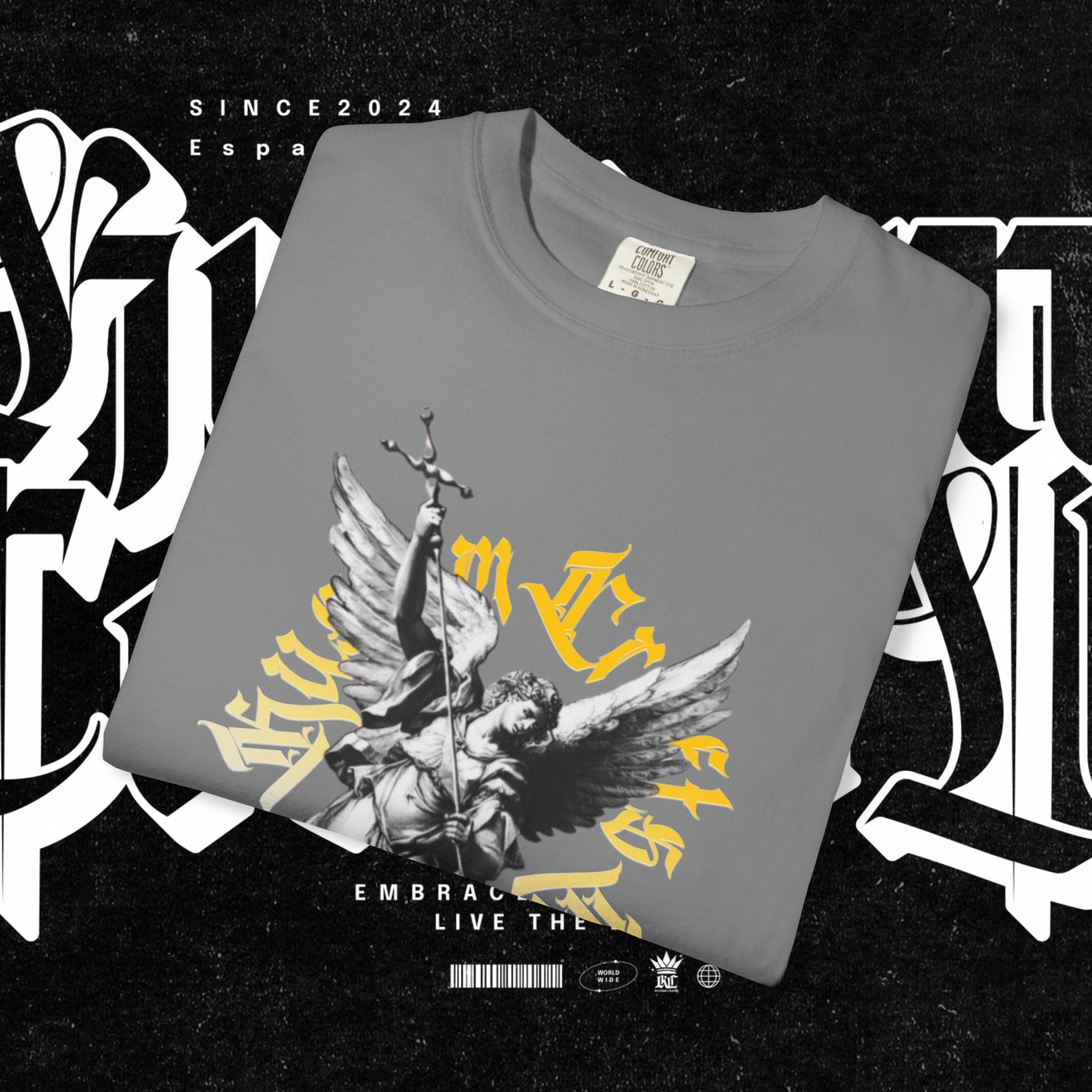 Saint Micheal Vintage-Inspired Graphic T-Shirt featuring Angel Design, Perfect for Casual Wear, Gift for Art Lovers, Streetwear Essential, Unisex Tee