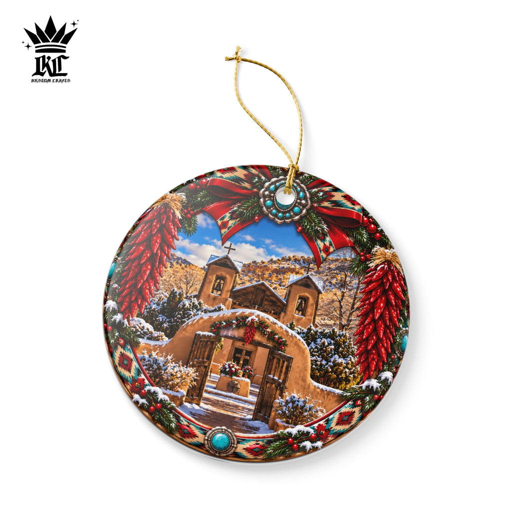 Santuario De Chimayo - Ceramic Christmas Ornament