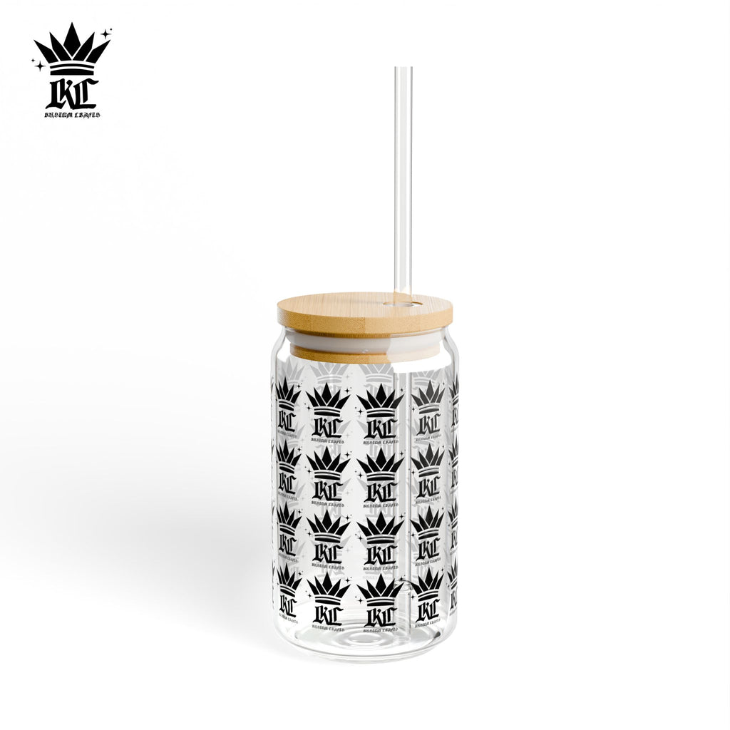 16oz Custom Glass Sipper Cup — Personalized Sipper Glass