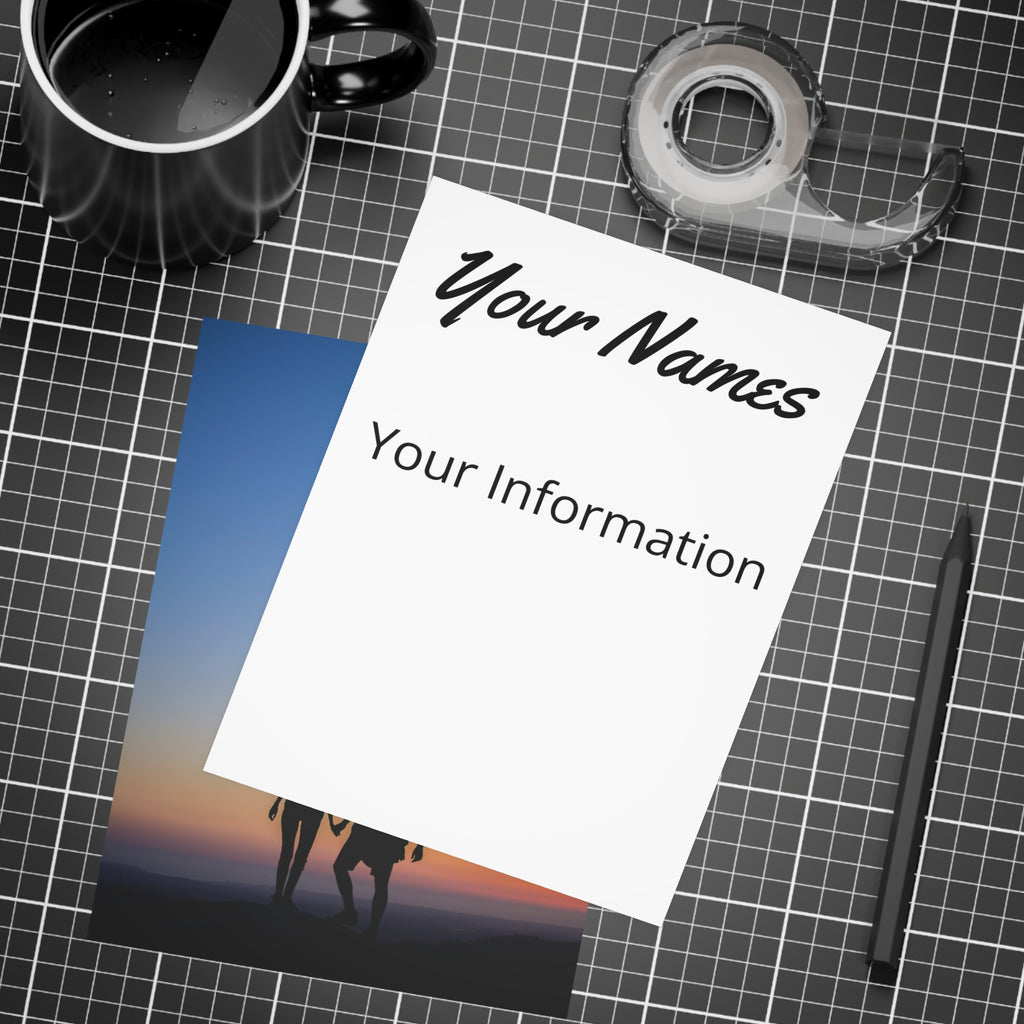 Personalized Post Cards & Invitations Set - Double-Side Decoration