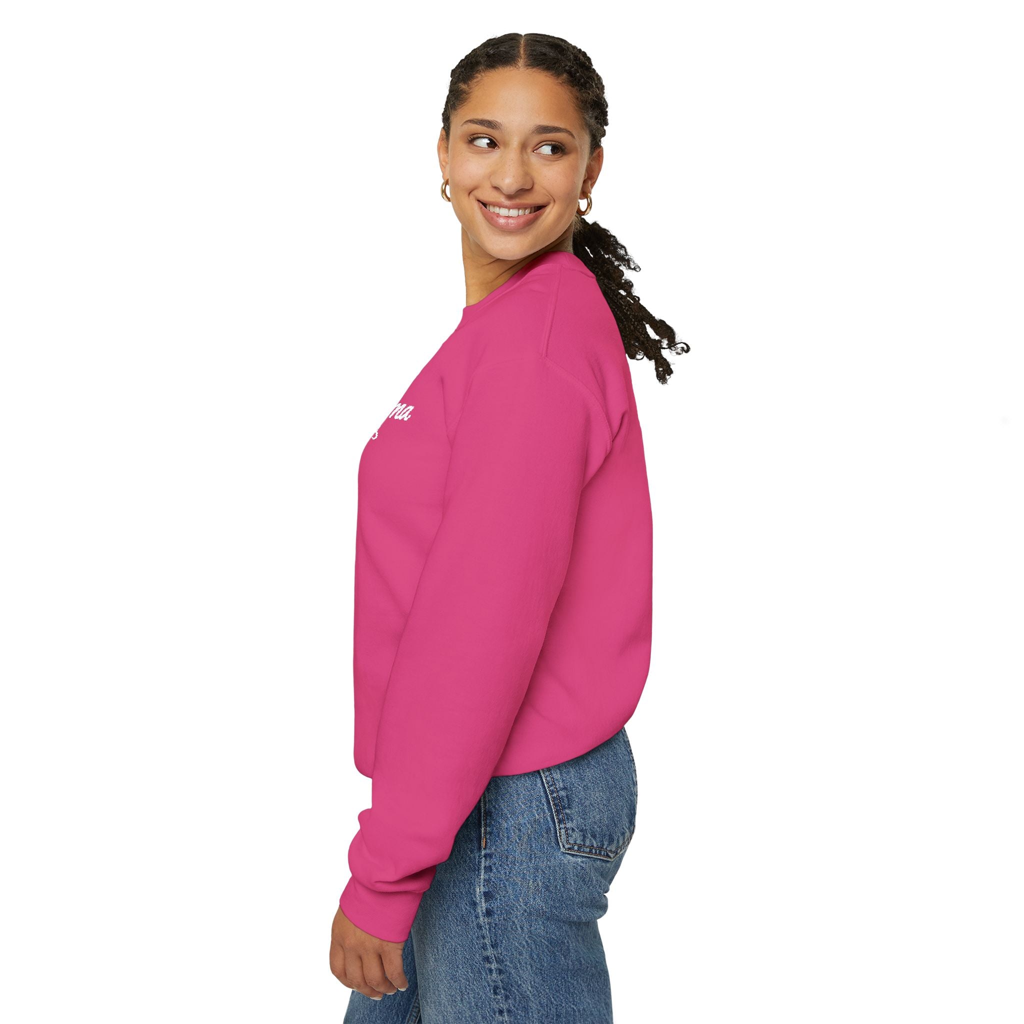 Hot Mama - Personalized Embroidery Crewneck Sweatshirt