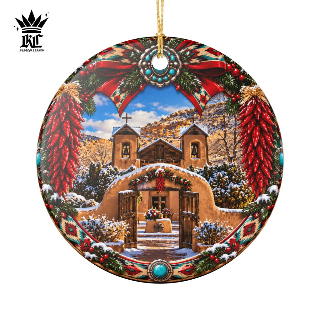 Santuario De Chimayo - Ceramic Christmas Ornament
