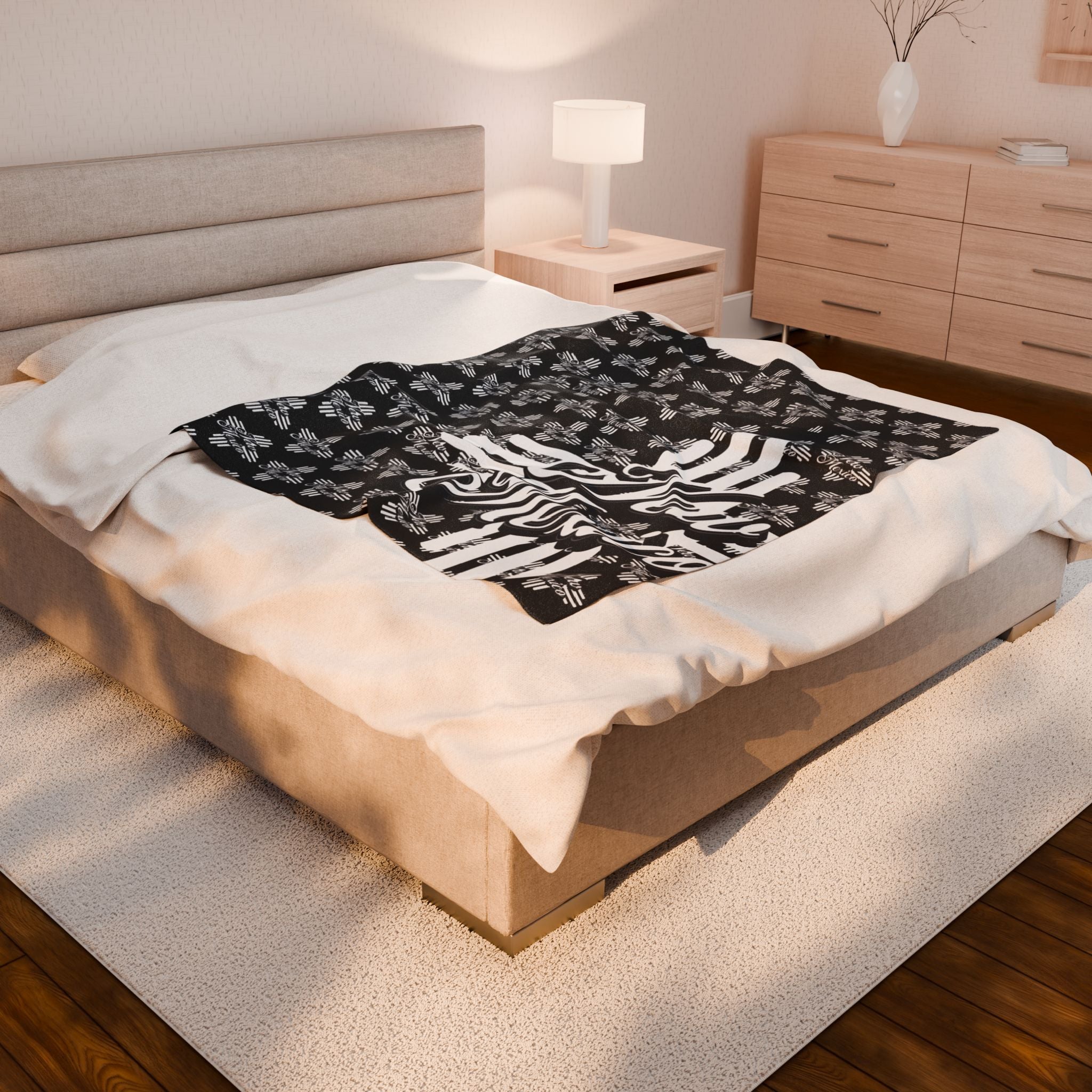 New Mexico Velveteen Plush Blanket