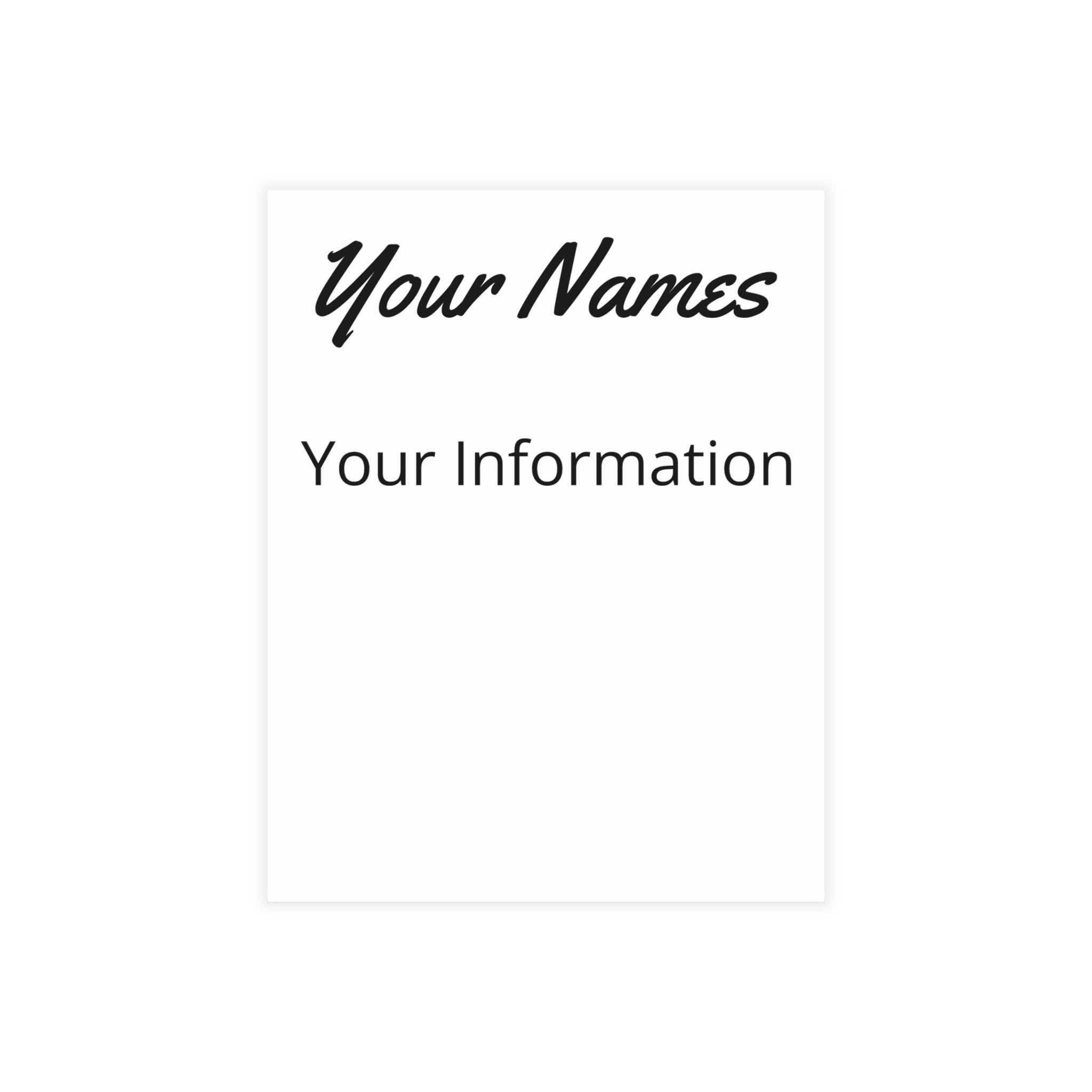 Personalized Post Cards & Invitations Set - Double-Side Decoration