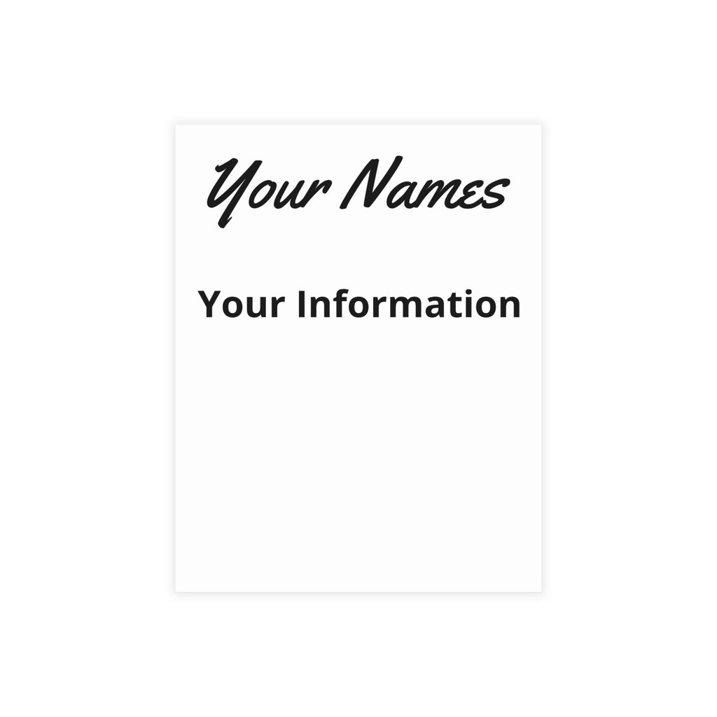 Personalized Post Cards & Invitations Set - Double-Side Decoration