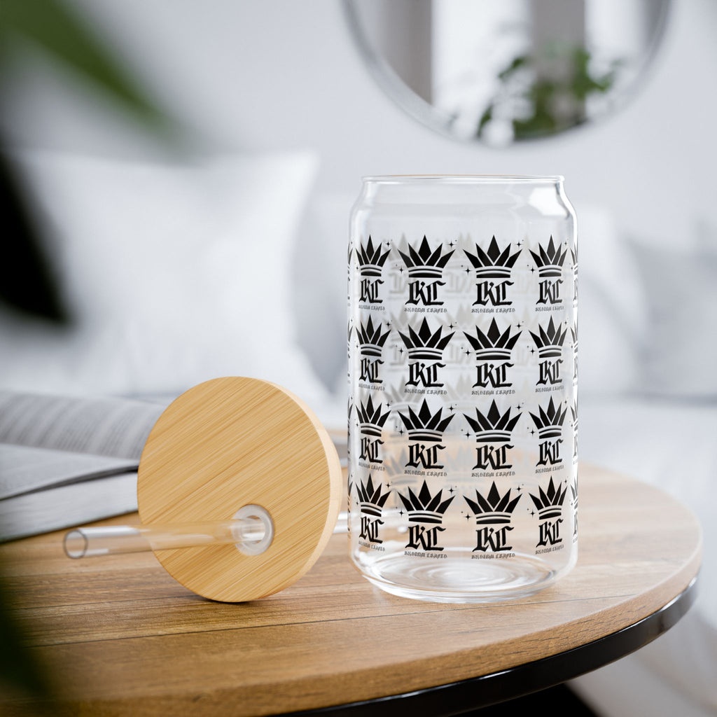 16oz Custom Glass Sipper Cup — Personalized Sipper Glass