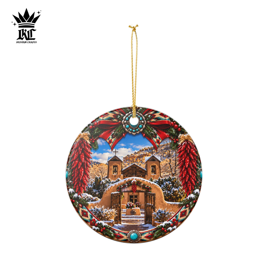 Santuario De Chimayo - Ceramic Christmas Ornament