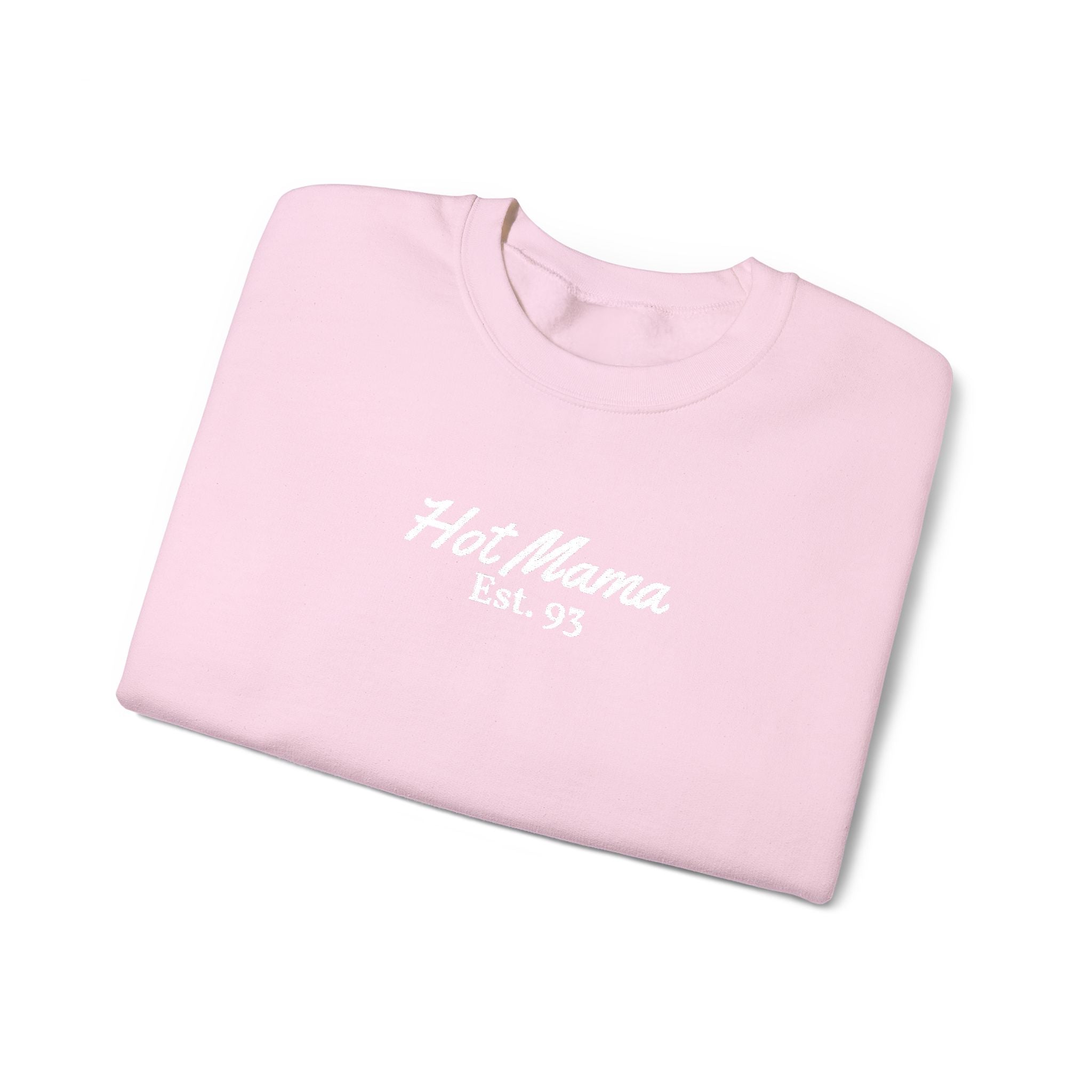 Hot Mama - Personalized Embroidery Crewneck Sweatshirt