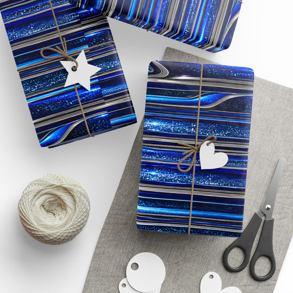 Candy Paint Blue Wrapping Paper