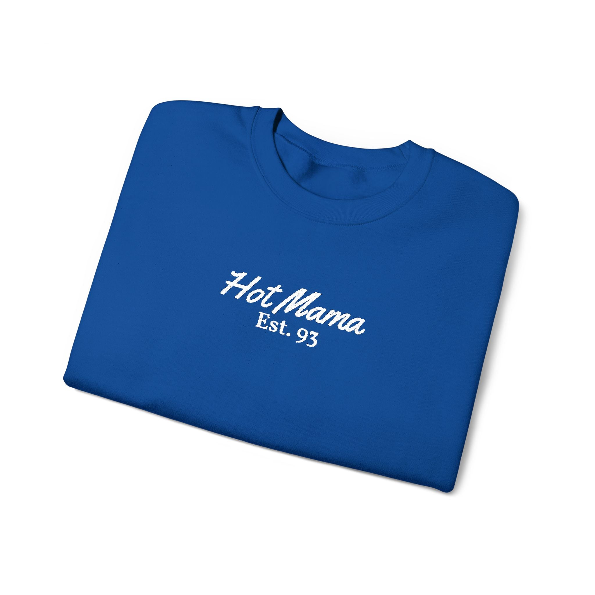 Hot Mama - Personalized Embroidery Crewneck Sweatshirt