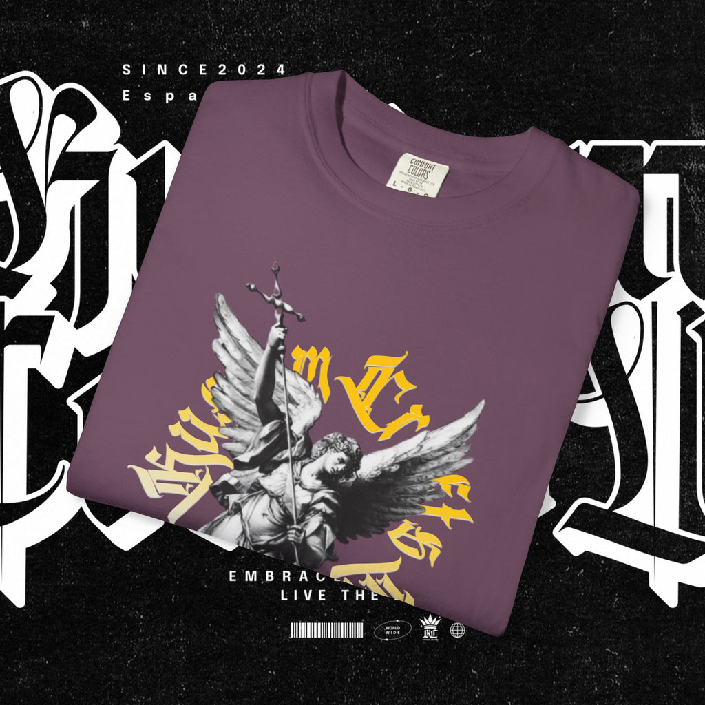 Saint Micheal Vintage-Inspired Graphic T-Shirt featuring Angel Design, Perfect for Casual Wear, Gift for Art Lovers, Streetwear Essential, Unisex Tee