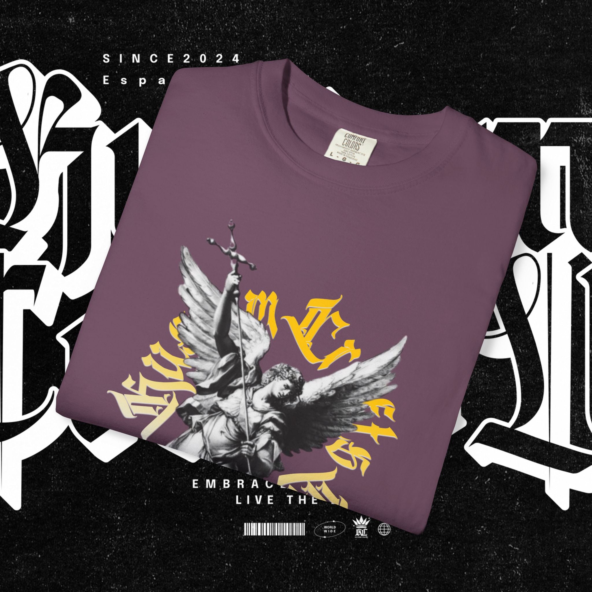Saint Micheal Vintage-Inspired Graphic T-Shirt featuring Angel Design, Perfect for Casual Wear, Gift for Art Lovers, Streetwear Essential, Unisex Tee