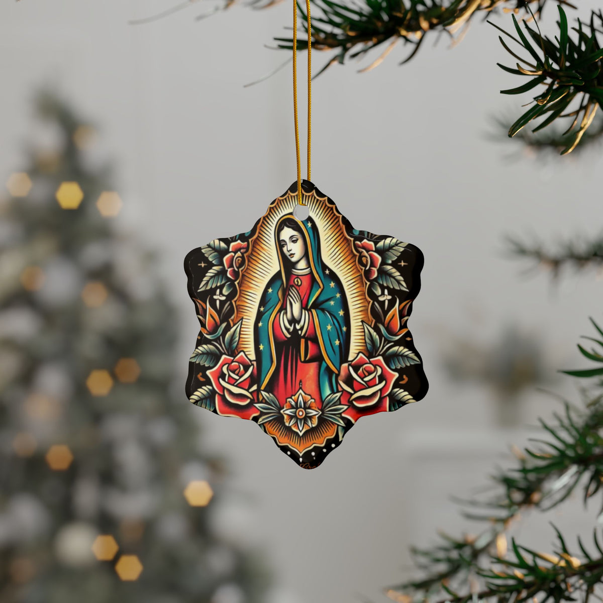 Ceramic Ornament - Virgin De Guadalupe
