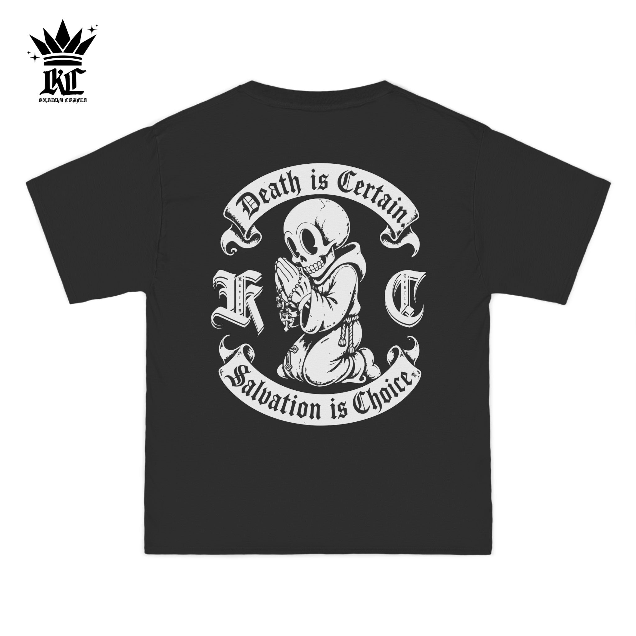 Death Is Certain Salvation Is Choice Graphic T-Shirt — Streetwear