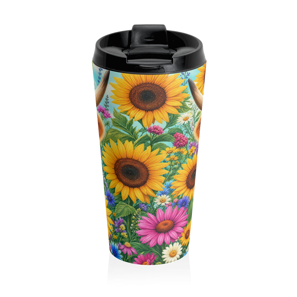 Stainless Steel Travel Mug - Cow Vibes