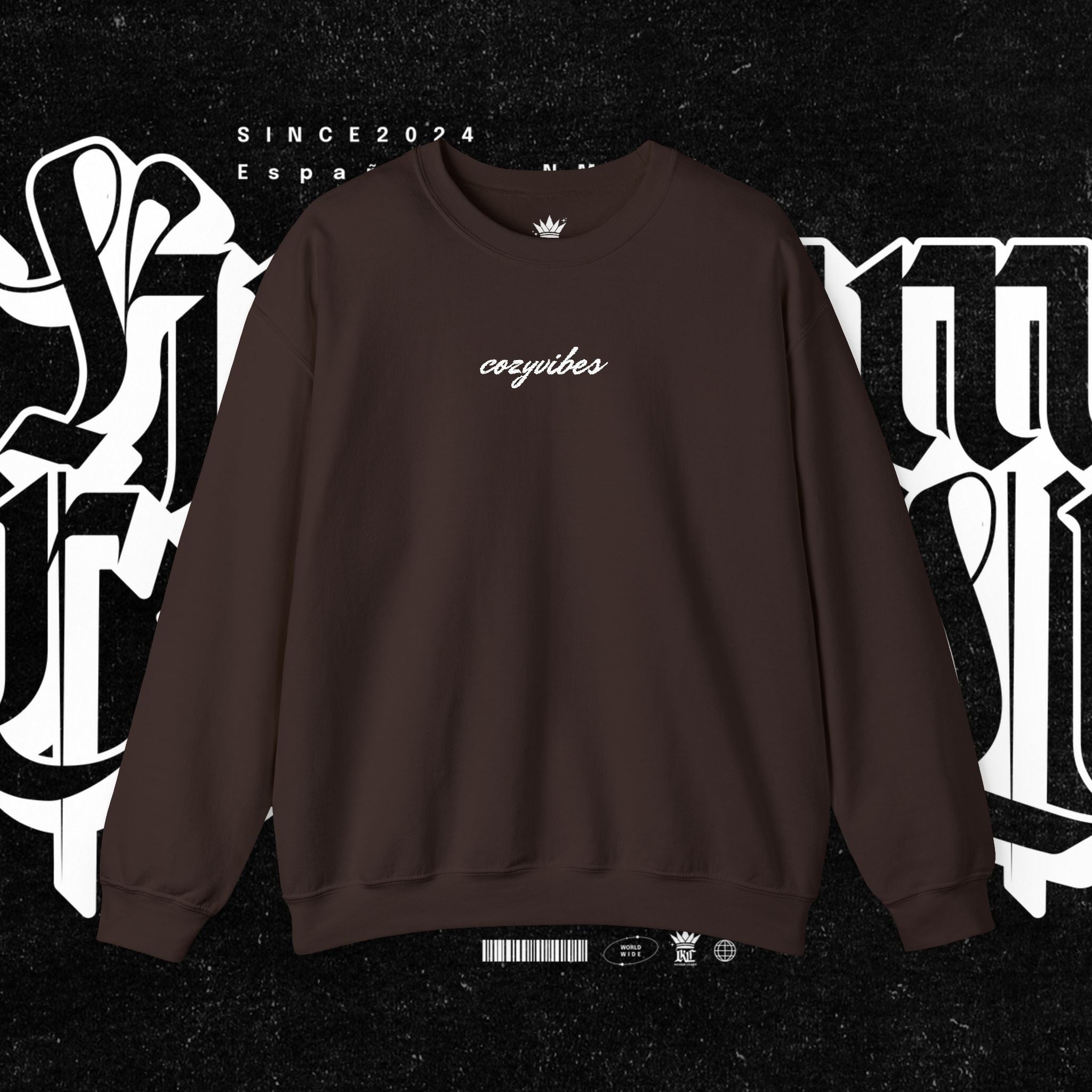 Cozy Vibes Embroidery Sweatshirt