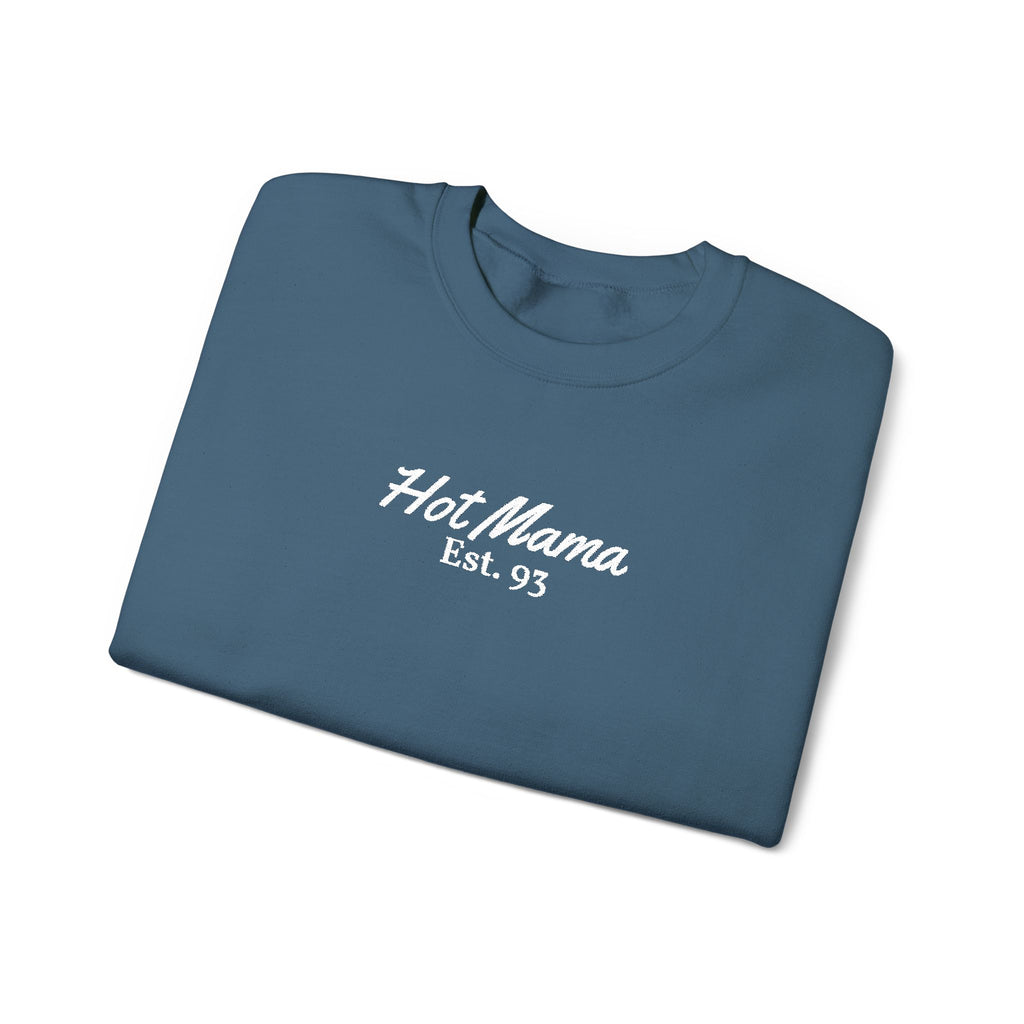 Hot Mama - Personalized Embroidery Crewneck Sweatshirt