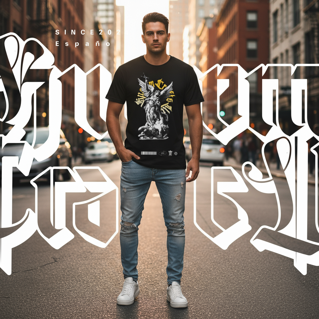 Saint Micheal Vintage-Inspired Graphic T-Shirt featuring Angel Design, Perfect for Casual Wear, Gift for Art Lovers, Streetwear Essential, Unisex Tee