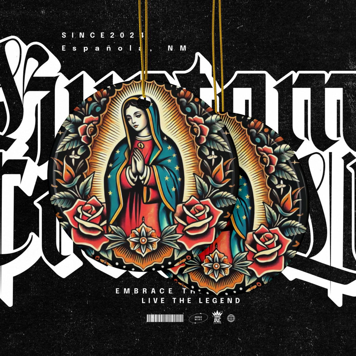 Ceramic Ornament - Virgin De Guadalupe