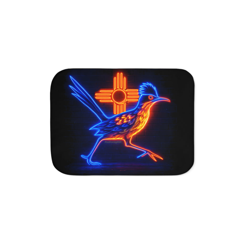 Neon Roadrunner Sherpa Blanket
