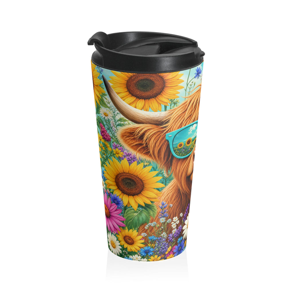 Stainless Steel Travel Mug - Cow Vibes