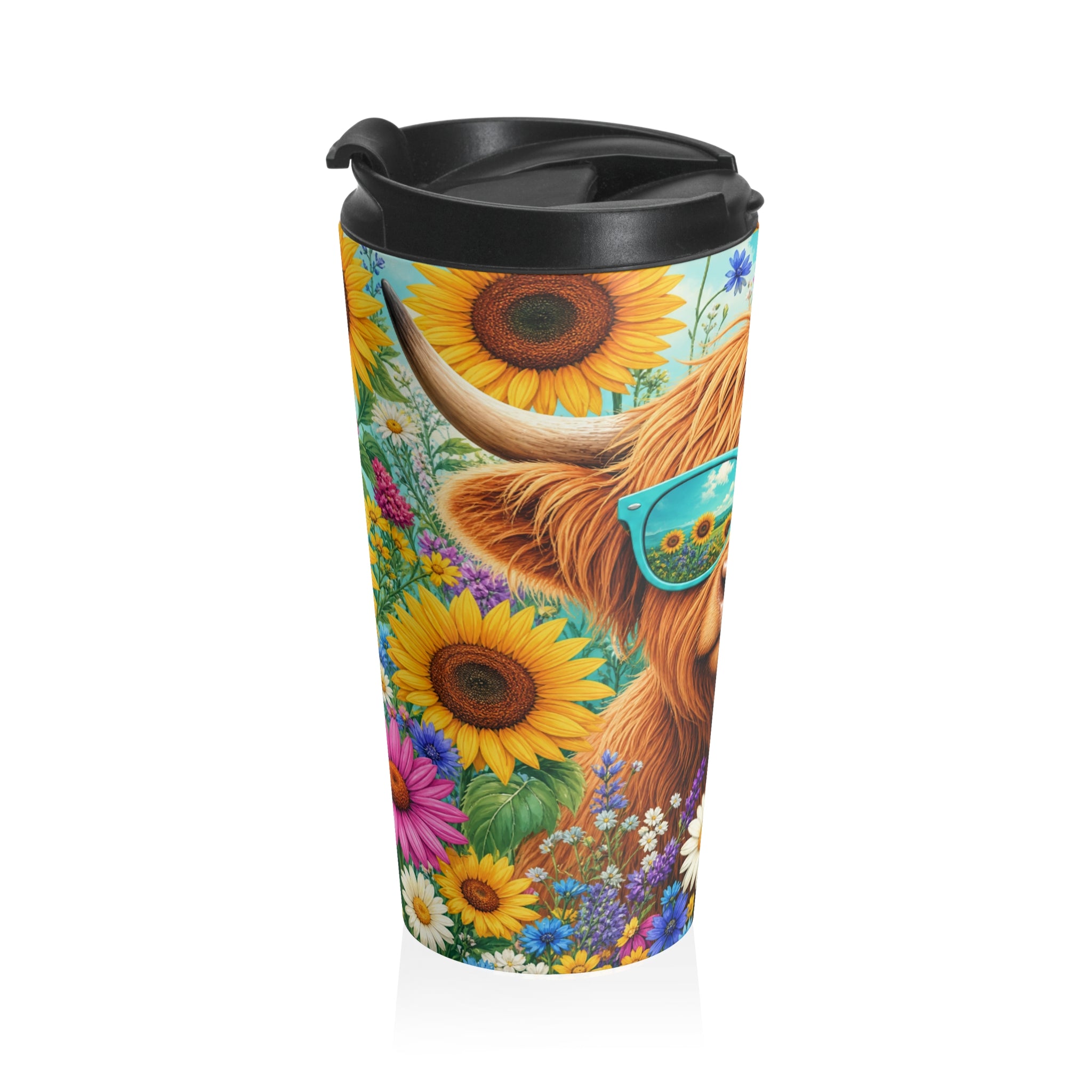 Stainless Steel Travel Mug - Cow Vibes