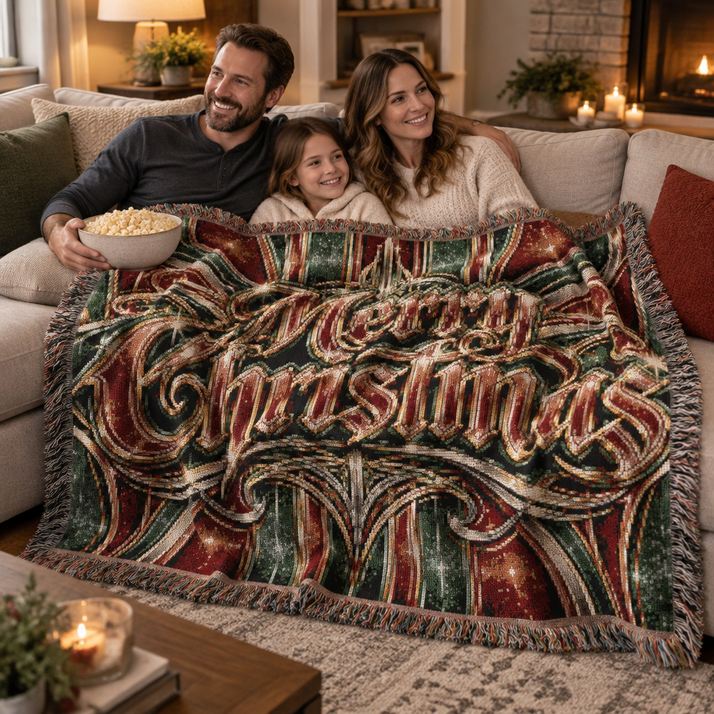 Limited Edition Merry Christmas Woven Blanket