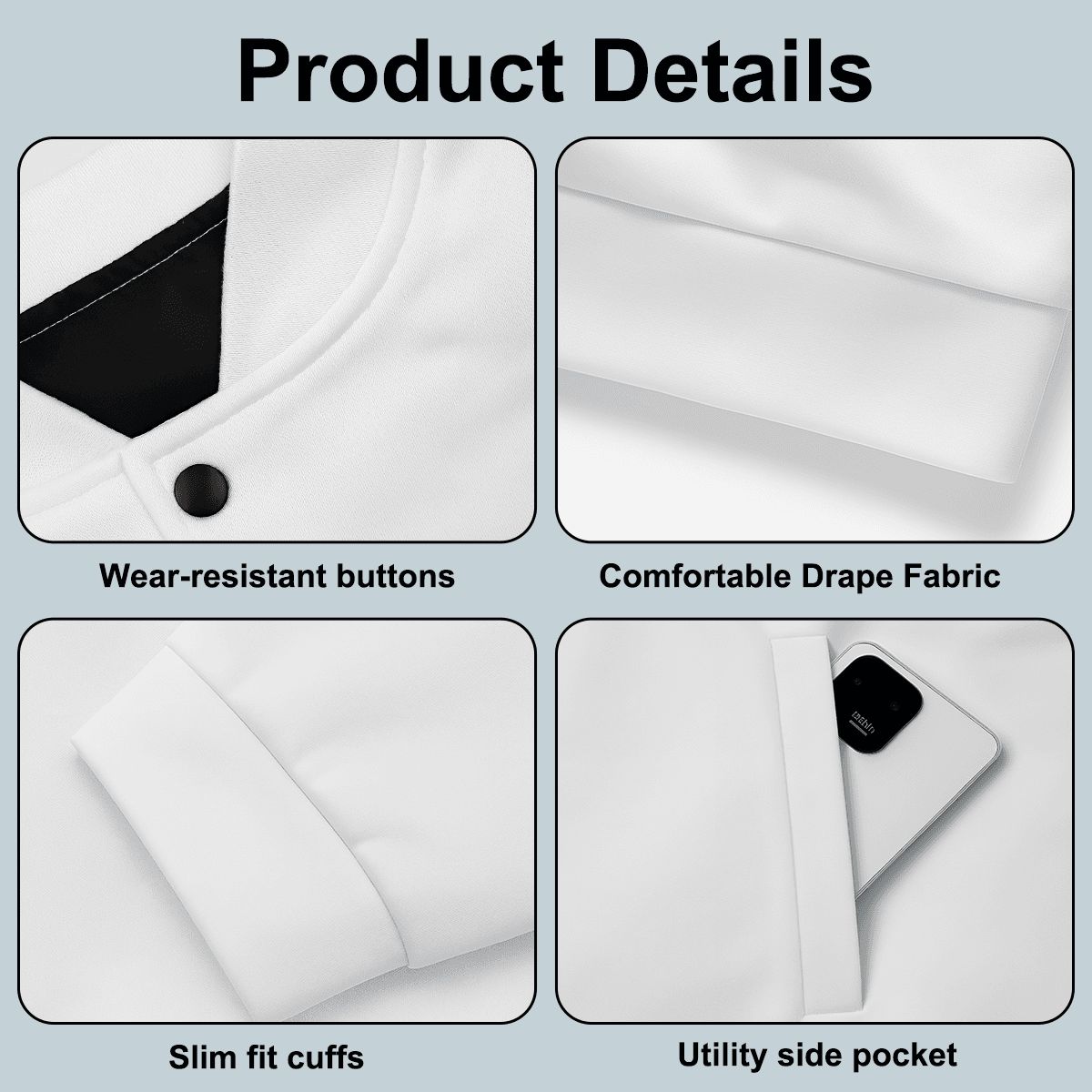 Button-up Baseball Jacket - Bandana Pattern