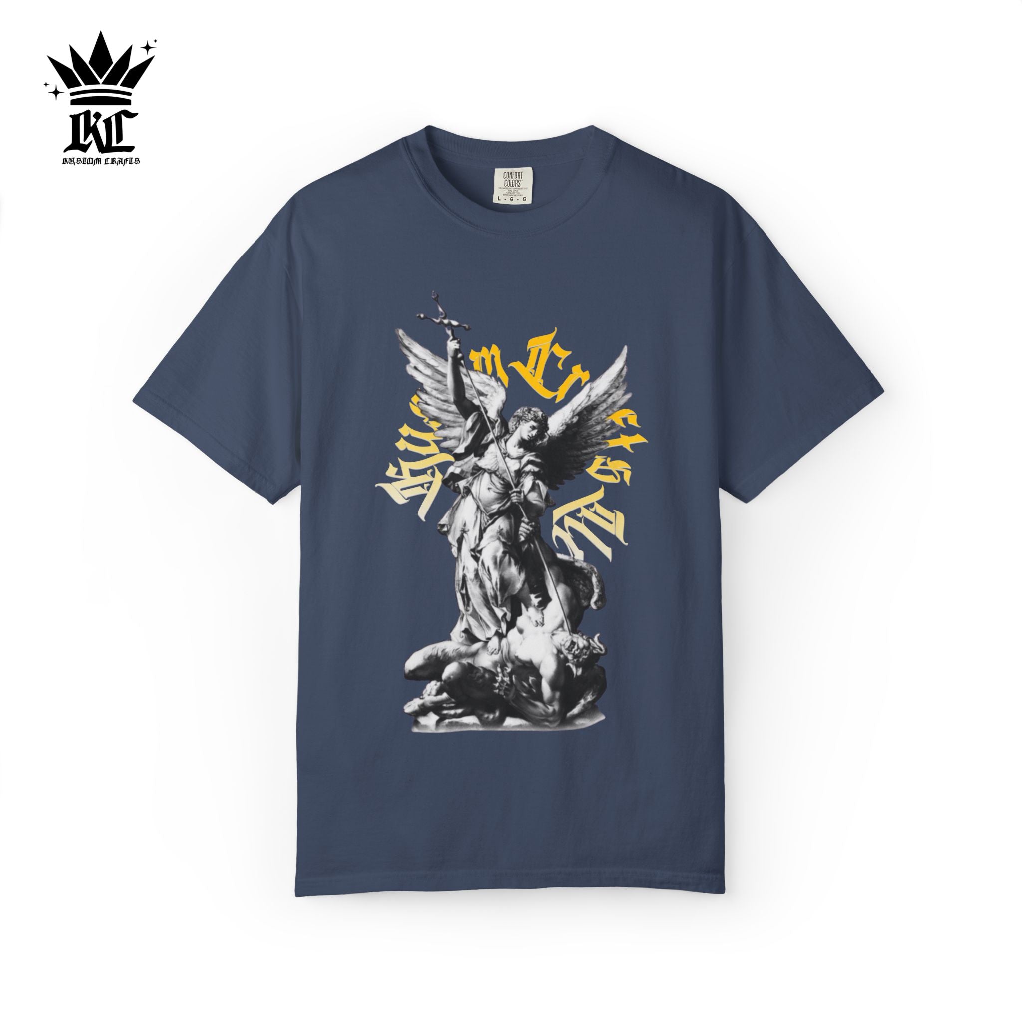 Saint Micheal Vintage-Inspired Graphic T-Shirt featuring Angel Design, Perfect for Casual Wear, Gift for Art Lovers, Streetwear Essential, Unisex Tee