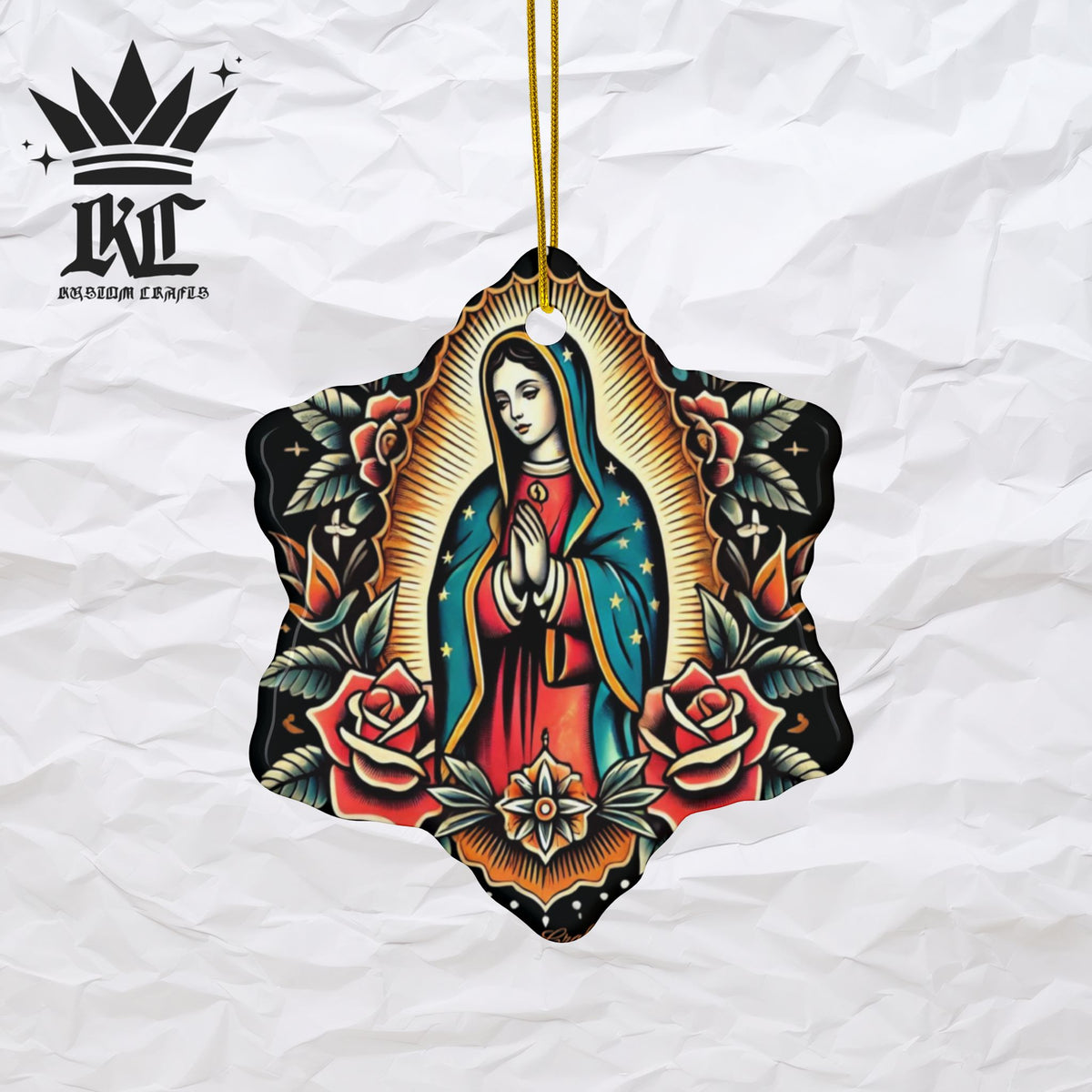 Ceramic Ornament - Virgin De Guadalupe
