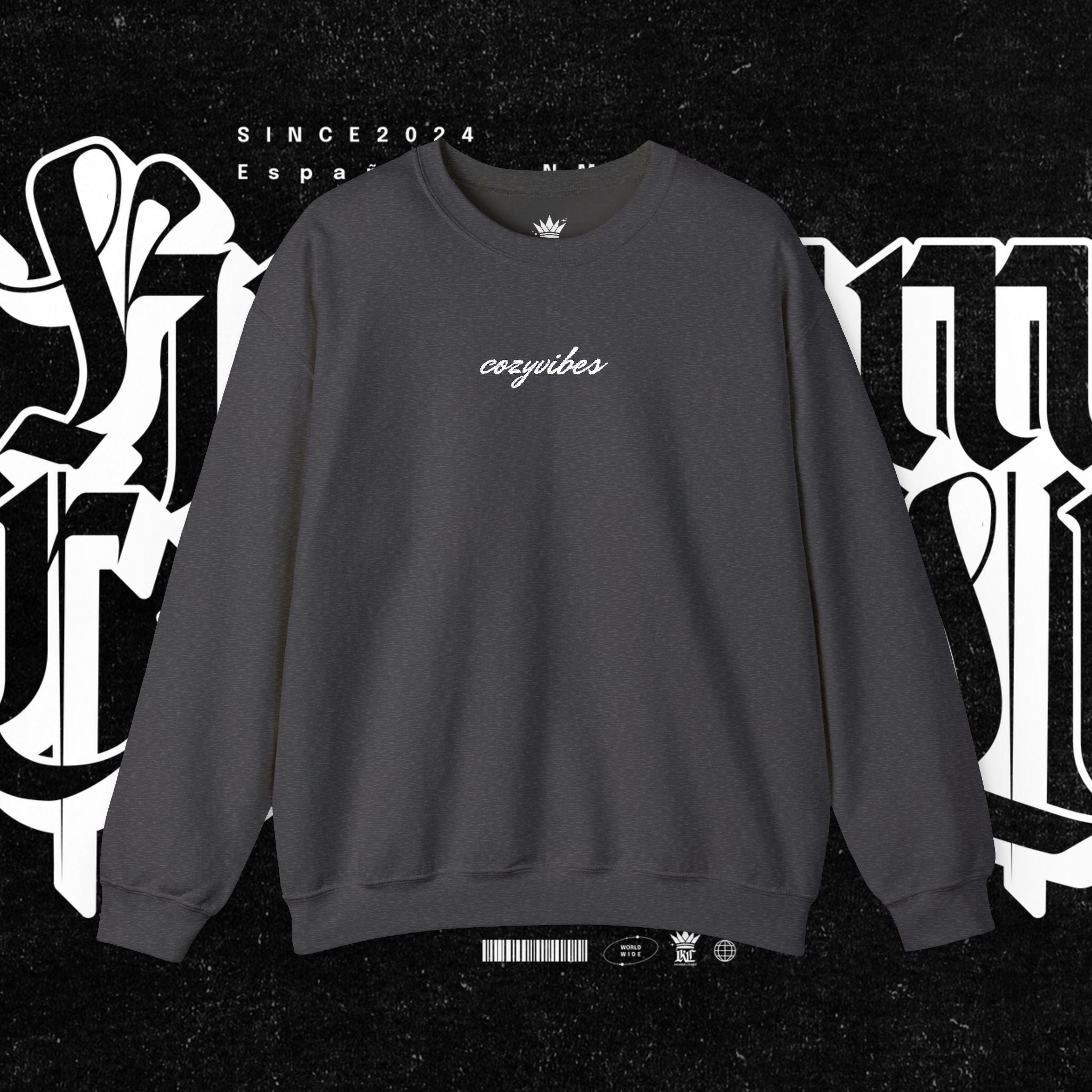 Cozy Vibes Embroidery Sweatshirt