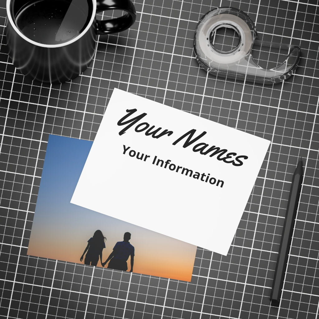 Personalized Post Cards & Invitations Set - Double-Side Decoration
