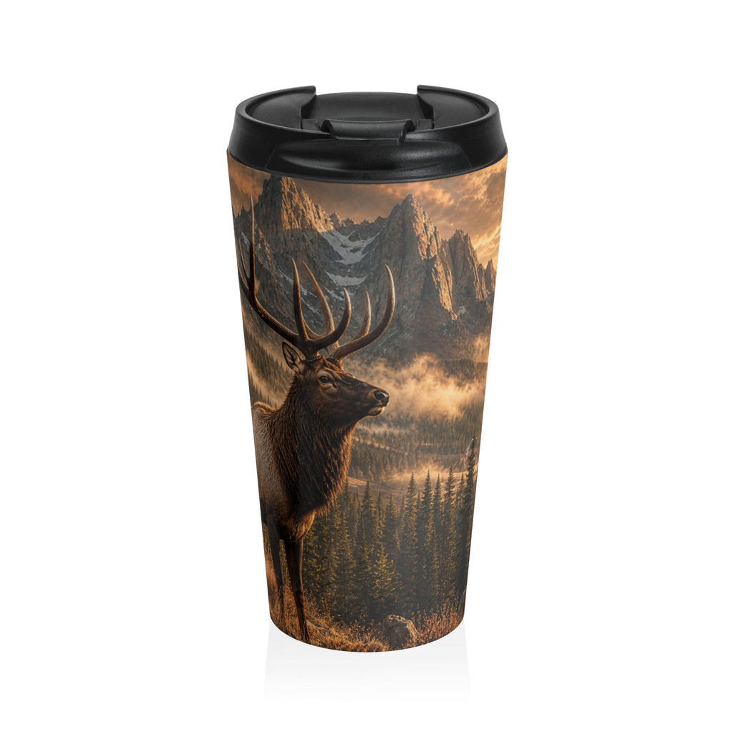 Stainless Steel Travel Mug - Elk Design