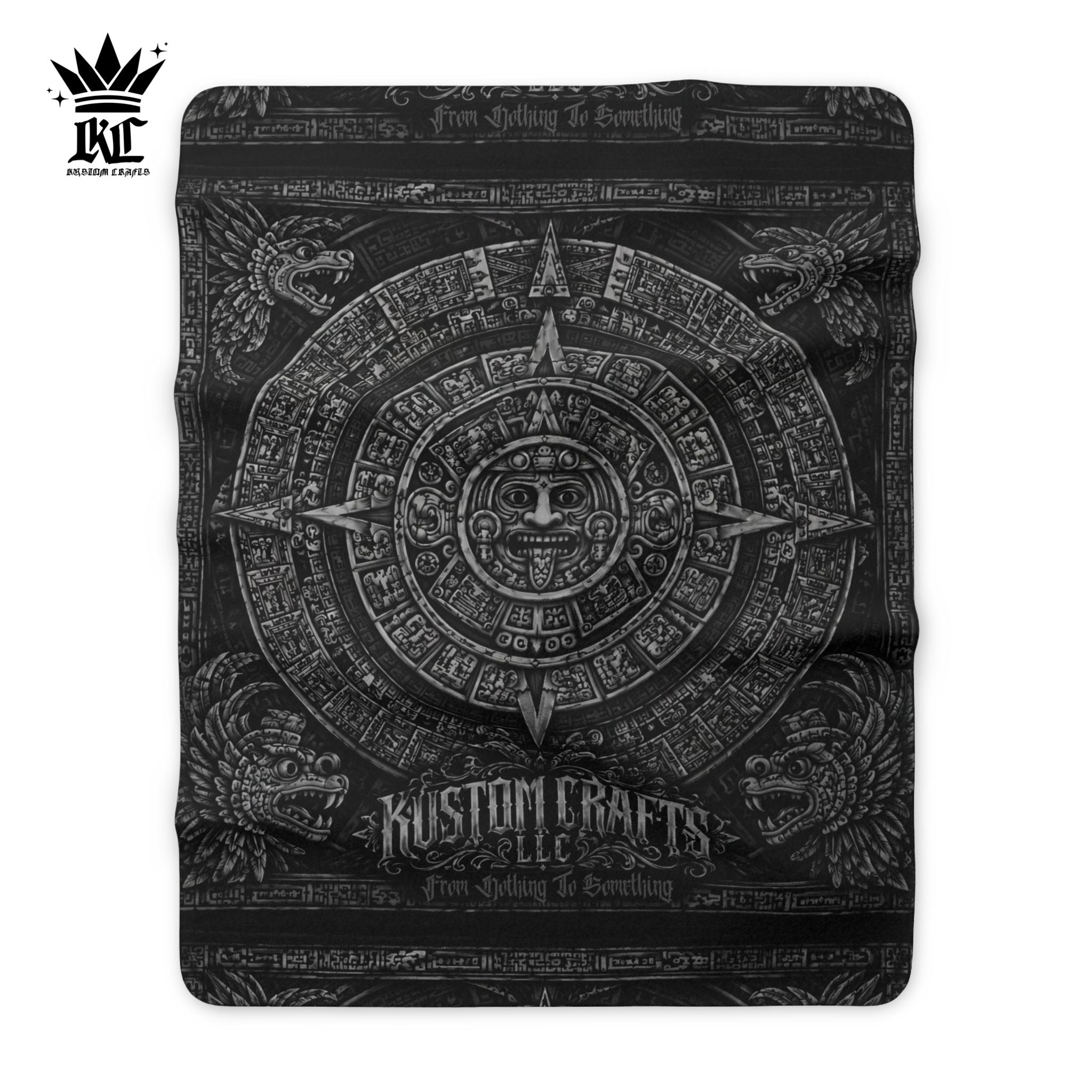 Aztec Calendar Sherpa Fleece Blanket