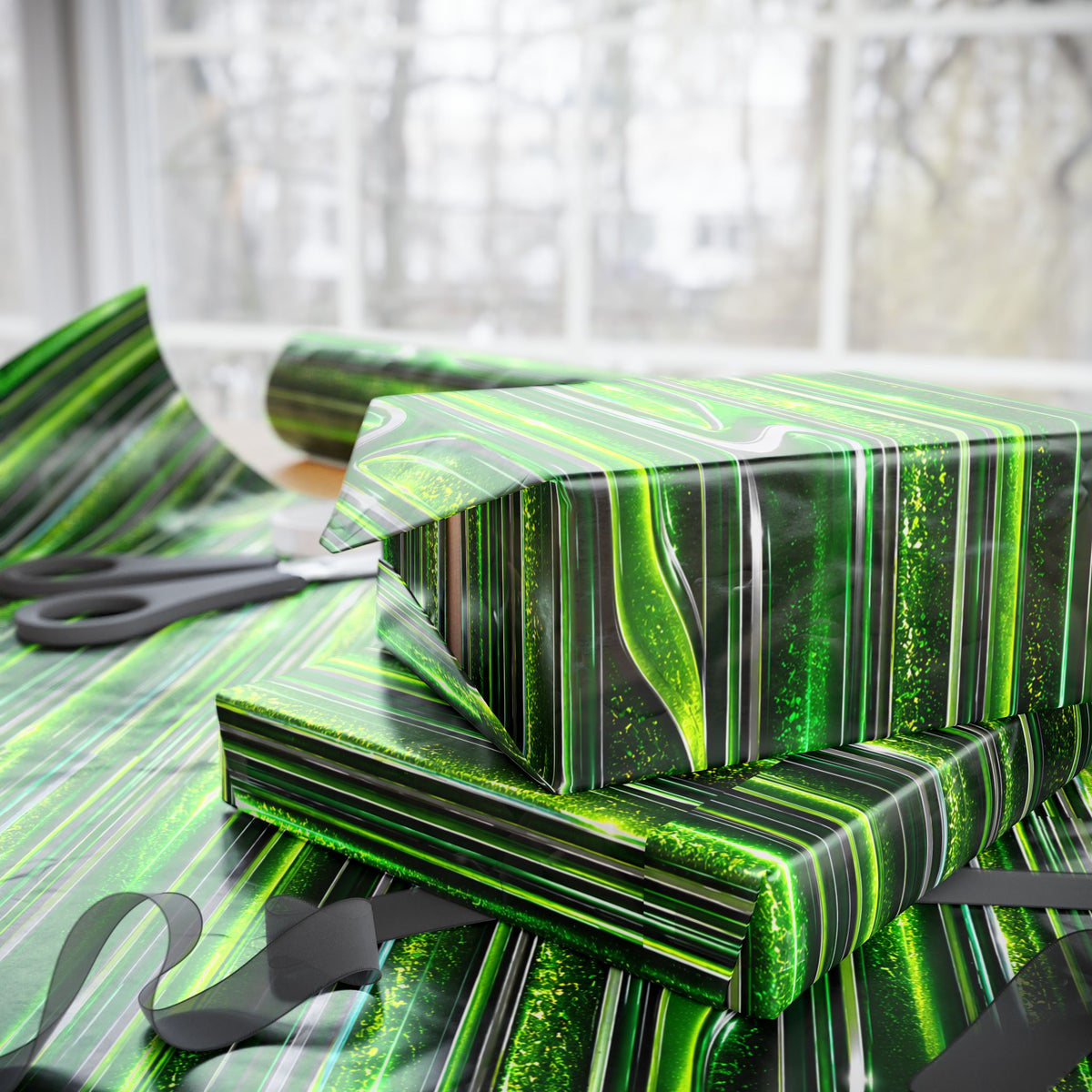 Candy Apple Green Wrapping Paper