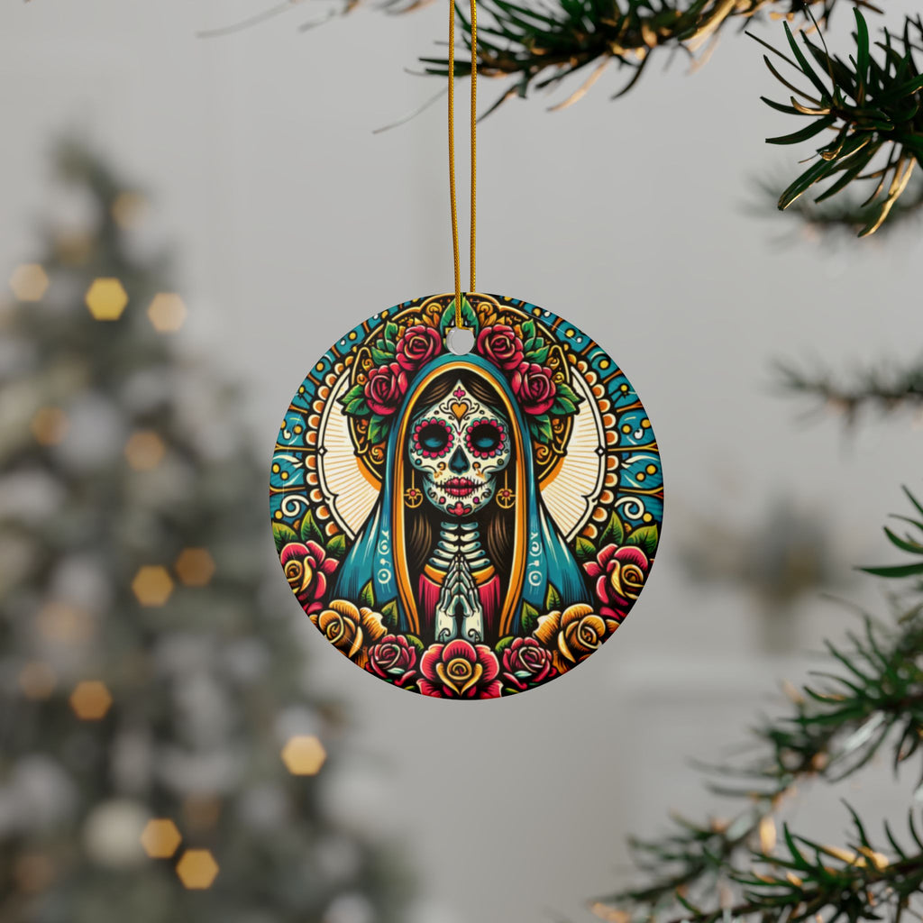 Ceramic Ornament - Dia de los Muertos Virgin Mary