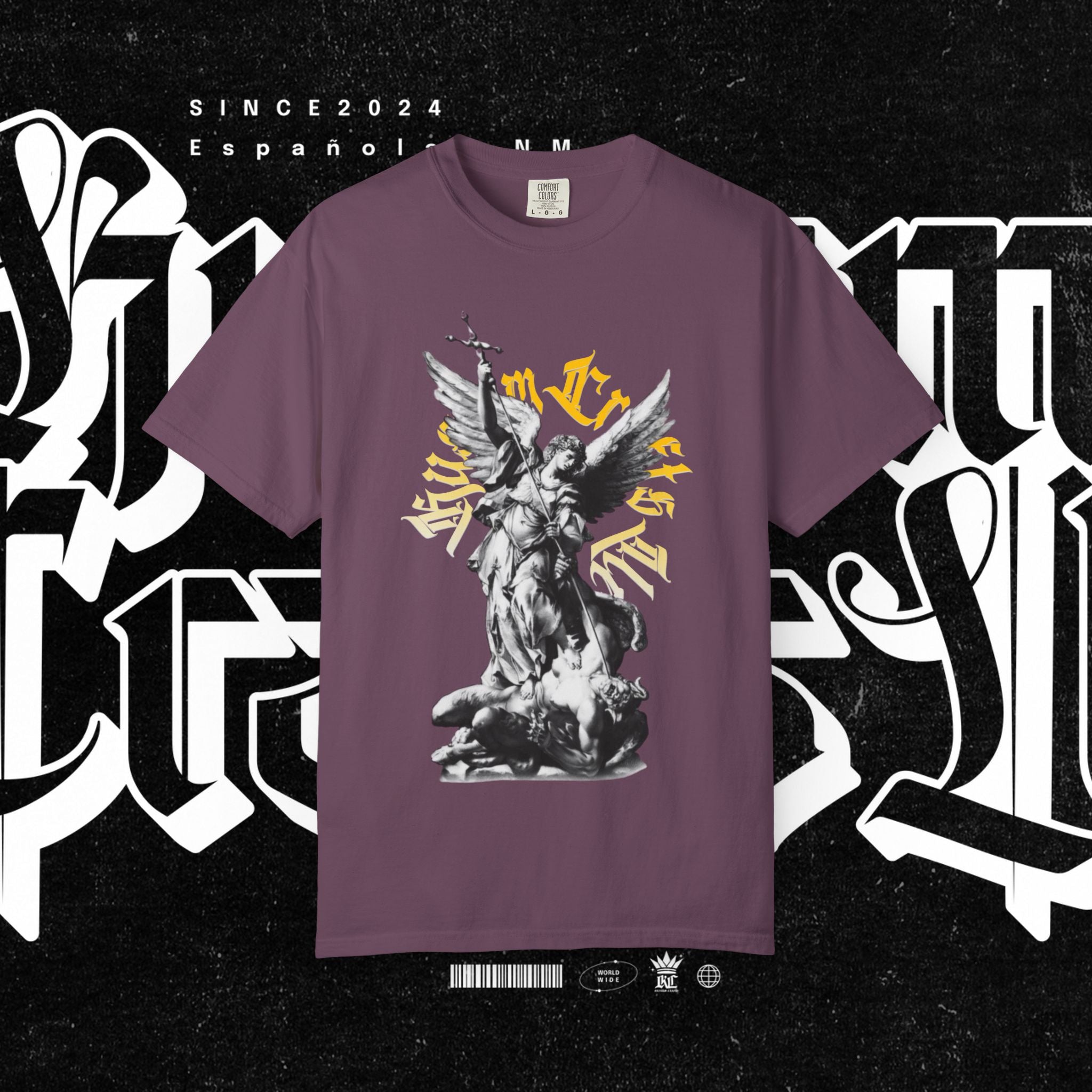 Saint Micheal Vintage-Inspired Graphic T-Shirt featuring Angel Design, Perfect for Casual Wear, Gift for Art Lovers, Streetwear Essential, Unisex Tee