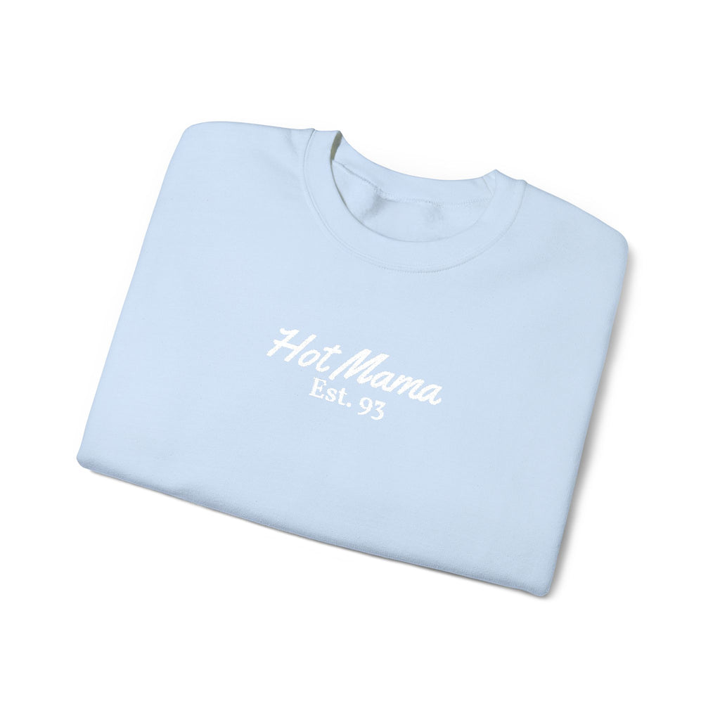 Hot Mama - Personalized Embroidery Crewneck Sweatshirt