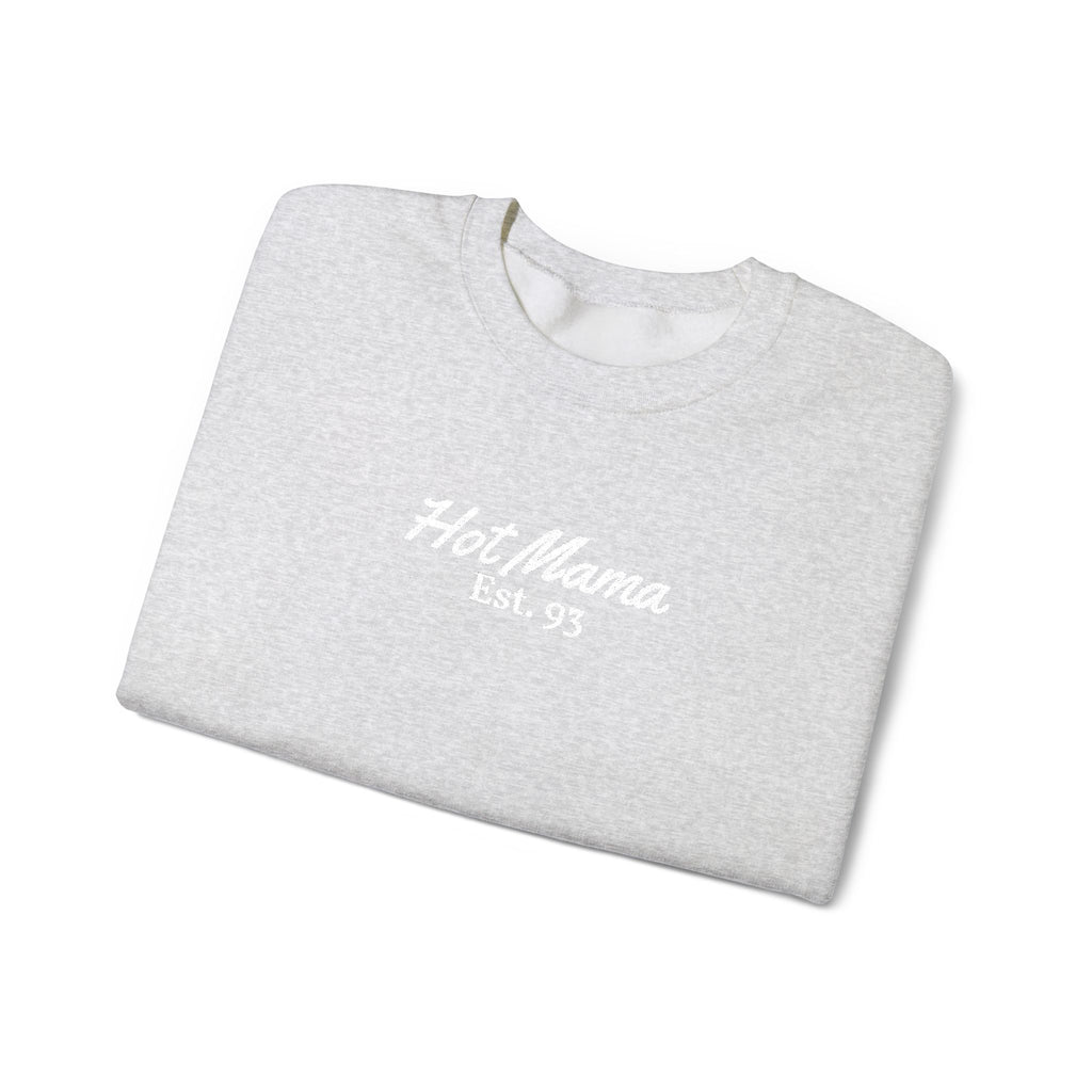 Hot Mama - Personalized Embroidery Crewneck Sweatshirt