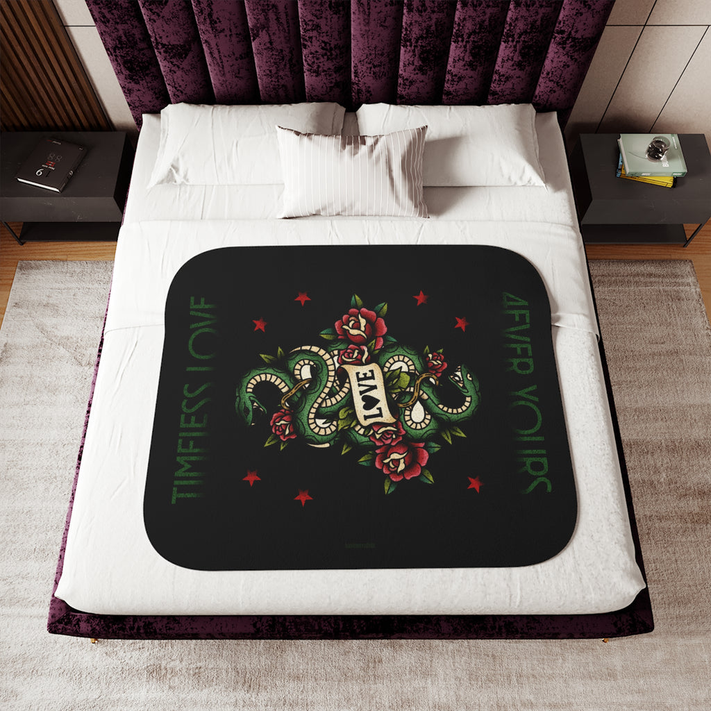 Timeless Love. 4ever Yours. - Sherpa Blanket