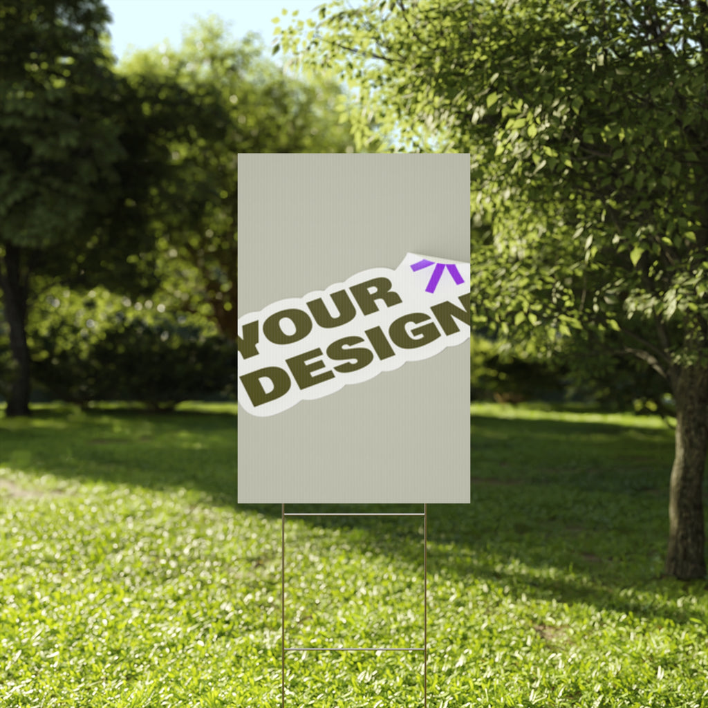 Custom Plastic Yard Sign – Personalized Outdoor Signage for Events, Real Estate, and Promotions