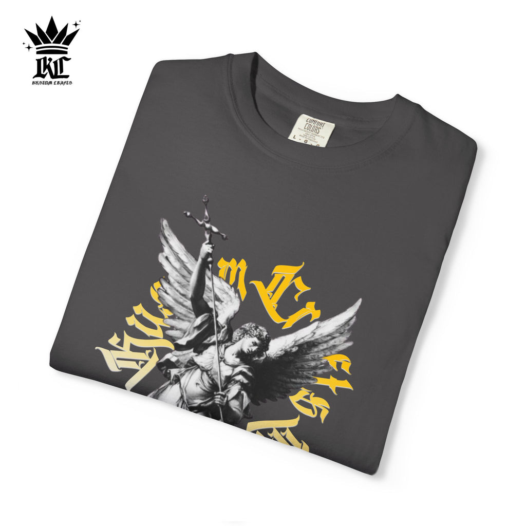 Saint Micheal Vintage-Inspired Graphic T-Shirt featuring Angel Design, Perfect for Casual Wear, Gift for Art Lovers, Streetwear Essential, Unisex Tee