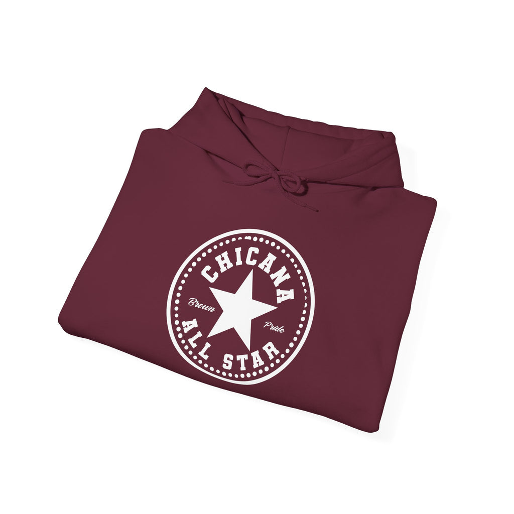 Chicana All Star Hoodie — Vintage Latina Pride Sweatshirt